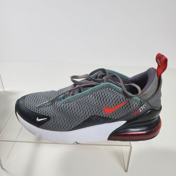 Nike Air Max 270 Sneakers Youth Size 3Y Gray Black White Red Unisex Running Shoe - Picture 5 of 15
